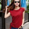Plain Color Korean T Shirt For Women - Last American Girl